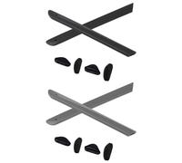 PapaViva Kit di ricambio in gomma per naso e gommini per Oakley Hyperlink OX8078 / Hyperlink AF OX8051, Nero e grigio., 2 Sets