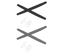 PapaViva Kit di ricambio in gomma per naso e gommini per Oakley Wingfold EVS OX5115 / EVR OX5118, Nero e grigio., 2 Sets