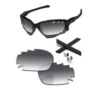 PapaViva Kit di ricambio per lenti e gomma per giacca Oakley Jawbone/Racing ventilata, Grigio Gradiente - Polarizzato, Taglia unica