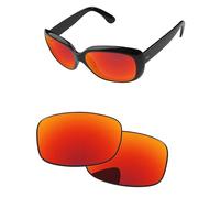 PapaViva Lenti di ricambio compatibili con occhiali da sole Ray-Ban RB4101 da 58 mm, Rosso fuoco, RB4101 58mm