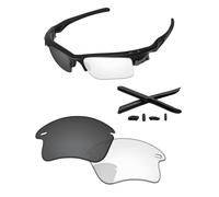 PapaViva Lenti di ricambio e kit di gomma per Oakley Fast Jacket XL, Pro+ Eclipse Fotocromatico, Fast Jacket XL