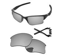 PapaViva Lenti di ricambio e kit di gomma per Oakley Half Jacket 2.0 XL OO9154 62 mm, Argento cromato., Half Jacket 2.0 XL