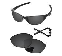 PapaViva Lenti di ricambio e kit di gomma per occhiali da sole Oakley Half Jacket 2.0 OO9144 62 mm, Nero tinta unita, Half Jacket 2.0