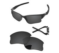 PapaViva Lenti di ricambio e kit di gomma per occhiali da sole Oakley Half Jacket 2.0 XL OO9154 62 mm nero tinta unita polarizzate
