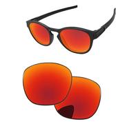 PapaViva Lenti di ricambio per occhiali da sole Oakley Latch OO9265 53 mm, rosso fuoco, polarizzate