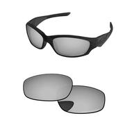 PapaViva Lenti di ricambio per occhiali da sole Oakley Straight Jacket 2007, polarizzate, argento cromato