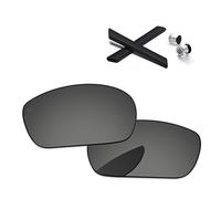 PapaViva Sostituzione lenti & Kit gomma per Oakley Jawbone/Racing Jacket, Pro+ Black Chrome Polarizzato - Rivestimento Ar, Taglia unica