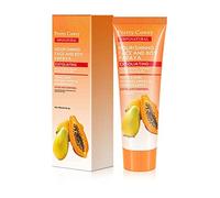Papaya Essence Scrub Cream, Pretty Cowry Papaya Esfoliante Cream, Idratante Levigante Stringere i pori Sbiancante Gel Esfoliante Peeling Per Donne Ragazze Ragazze Gel Detergente Cheratina (giallo)