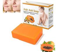 Papaya Kojic Acid Soap, Papaya Soap, 100g Papaya Kojic Soap, Kojic Acid Soap, Skin Brightening Soap with Papaya Extract, Dark Spots Remover Soap, Improve Uneven Skin Tone for Body & Face (1pcs)