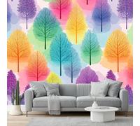 Papel pintado Carta da parati fotografica Alberi di paesaggi fantastici Moderne Decorazione Soggiorno Camera De Letto Sala Ufficio 200 x 140 cm corridoio decorazioni pareti Colori freddi colorati