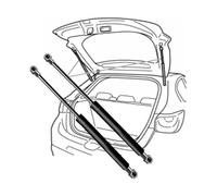 PAPEP 2 Pezzi Kit Sostituzione Molla Gas Portellone Posteriore per Fiesta MK6 Hatchback 2008-2015(OEM:8A61A406A10AB)-54.5cm, Ammortizzatori Bagagliaio Aste Sollevamento