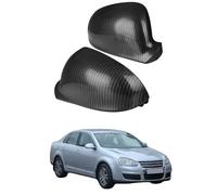 PAPEP Cappuccio Specchietto Retrovisore per VW Jetta MK5 2006-2011 Carbon Fiber Texture - Calotte Copri Specchietto Laterali Sostituzione Coppia ABS