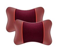 PAPEP Set di 2 Cuscini Poggiatesta Auto in Memory Foam per Inspire 2019-2023, per Sollievo del Collo e della Schiena con Fodera in Pelle,Claret