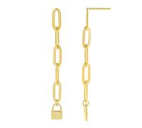 Paper Clip Catena Stud Orecchini per Le Donne Piercing Orecchini Gioielli, LYLSSSDH, di E3