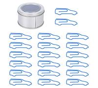 Paper Clips Mini Fun Bookmarks Blue Small Paper Clips for Office School Document Organizing Made of Iron Wire Material Size 3.8cm 20Pcs