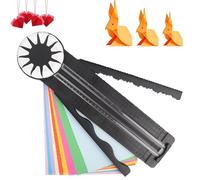 Paper Craft Edge Cutter, 12 in 1 Rotary Paper Cutter, Edge Cutter Paper Crafts, Multifunctional Scrapbooking Edge Cutter, Precision Paper Edger with Measurements for Scrapbooking (Black)