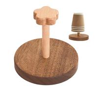Paper Cup Dispenser - Wooden Coffee Mug Stand | Decorative Cup Holder for Bedside, Bathroom Counter, Kitchen, Camping, Coffee Bars, Dorm, Cafeteria, Restaurant and RV Use