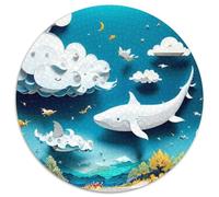 Paper Cuttings Art 1000 Pieces Jigsaws Stress Reliever Difficult Challenge for Adults Kids Challenging Artwork Circular Puzzle Home Decor Gifts And Gifts 1000pcs (67.5x67.5cm)