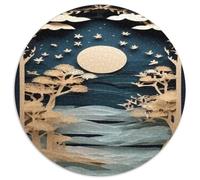 Paper Cuttings Art 1000 Pieces Jigsaws Stress Reliever Difficult Challenge for Adults Kids Unique Challenge Games Artwork Round Home Decor Gifts And Gifts 1000pcs (67.5x67.5cm)