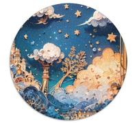 Paper Cuttings Art 1000 Pieces Jigsaws Stress Reliever Difficult Challenge for Adults Kids Unique Challenge Games Artwork Round Family Game Gifts And Gifts 1000pcs (67.5x67.5cm)