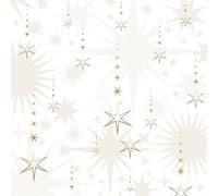 Paper+Design 16 tovaglioli in rilievo con stelle cadenti natalizie bianche come decorazione da tavola Tovaglioli di carta con motivo e goffratura anche per decoupage e decoupage 33 x 33 cm