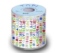 Paper + Design Topi Carta igienica Stampata Happy Birthday/herzlichen glückwunsch/compleanno