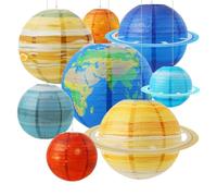 Paper Lanterns 8 Pieces 10 Inch - Space Paper Lanterns Party Decorations