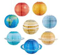 Paper Lanterns - 8 Pieces 10 Inch Space Themed Science Room Decor