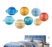 Paper Lanterns Party Decorations Set - 8 Pieces, 10 Inch Space
