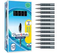 Paper Mate 12pz Flexgrip Ultra penna sfera a scatto Nero, punta Media da 1,0 mm