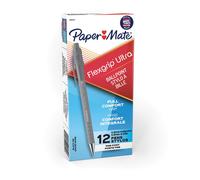 Paper Mate 9580131 FlexGrip Ultra Penna a sfera retrattile Punta fine Nero Confezione da 12