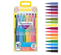 Paper Mate Flair Felt Tip Pens Medium Tip (0.7 mm) Assorted Colours 16 Cou