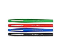 Paper Mate® Flair® - Penna in fibra con cappuccio, M, colore penna: 4 pezzi assortiti (4 pezzi), riceverete 1 confezione da 4 pezzi