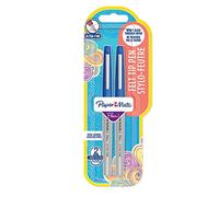 Paper Mate Flair penna, punta ultra fine da 0,33 mm, blu, confezione da 2