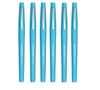 Paper Mate Flair - Pennarelli a punta media, confezione da 6, colore: Blu cielo