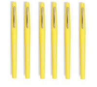 Paper Mate Flair - Pennarelli a punta media, confezione da 6, colore: Giallo