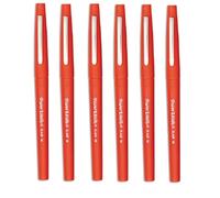 Paper Mate Flair - Pennarelli a punta media, confezione da 6, colore: Rosso