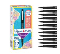Paper Mate Flair Pennarelli | Punta Media in Feltro (0.7mm) | nero | scatola da