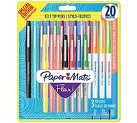 Paper Mate Flair penne con punta in feltro | Punte assortite: grossa (1,2 mm), media (0,7 mm) e ultra fine (0,4 mm) | Colori assortiti Special Edition | 20 pezzi