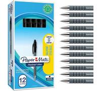 Paper Mate Flexgrip Ultra 12pz penna a sfera a scatto Nero, punta Media 1,0 mm