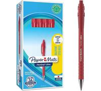 Paper Mate Flexgrip Ultra 12pz penna a sfera a scatto Rosso, punta Media 1,0 mm