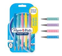 Paper Mate Flexgrip Ultra penna a sfera a scatto | punta media (1 mm) | nero | colori pastello | confezione da 5
