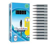 Paper Mate Flexgrip Ultra penna a sfera a scatto | punta media (1 mm) | nero | Materiale scolastico | confezione da 12