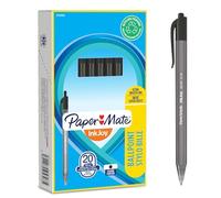Paper Mate InkJoy 100RT Penna a Sfera a Scatto | Punta Media (1,0 mm) | Nero | Confezione da 20