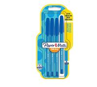 Paper Mate InkJoy 100 CAP Penna a sfera con cappuccio e punta media da 1,0 mm, blu, confezione da 4 (1956713)