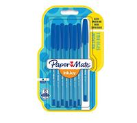 Paper Mate InkJoy 100 CAP Penna a sfera con cappuccio e punta media da 1,0 mm, blu, confezione da 8 (1956744)