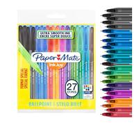 Paper Mate Inkjoy 100ST Penna a Sfera, Punta Media (1.0 mm), 27 Pezzi, Multicolore (Colori Divertenti Assortiti)