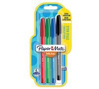 Papermate Inkjoy 100ST Penne a Sfera con Cappuccio, Punta Media da 1.0 mm, 4 Pezzi, Multicolore (Colori Classici Assortiti)