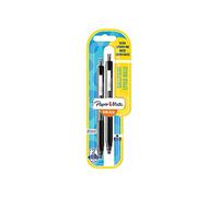 Paper Mate Inkjoy 300 - Penna a sfera con punta retrattile, tratto medio, confezione da 2, colore: nero