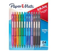 Paper Mate InkJoy 300RT - Penne a sfera retrattili, punta media (1,0 mm), colori assortiti, 24 pezzi